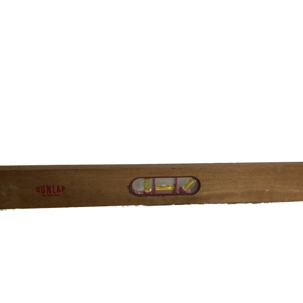 Vtg Dunlop Wood Plank Level 2 Ft Long Tool Decor